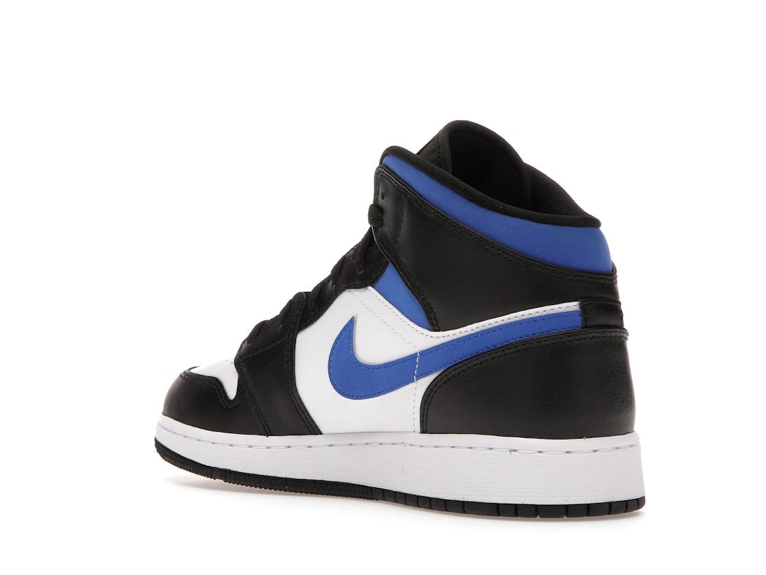 Jordan 1 Mid White Black Racer Blue (GS)