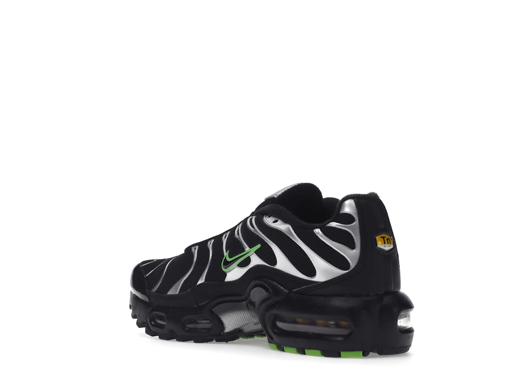 Nike Air Max Plus Black Green Strike Metallic Silver (GS)