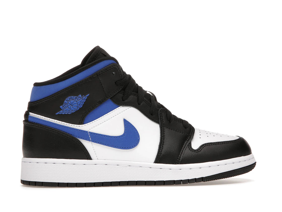 Jordan 1 Mid White Black Racer Blue (GS)
