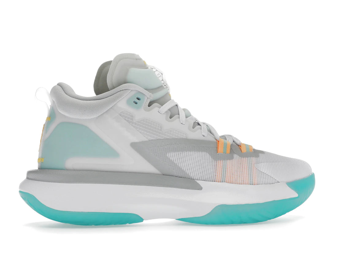 Jordan Zion 1 White Dynamic Turquoise
