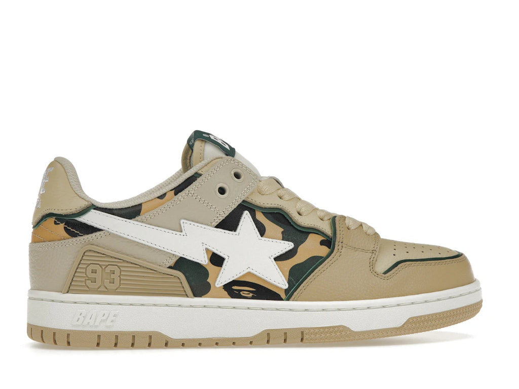 A Bathing Ape Sk8 Sta Beige Yellow Camo