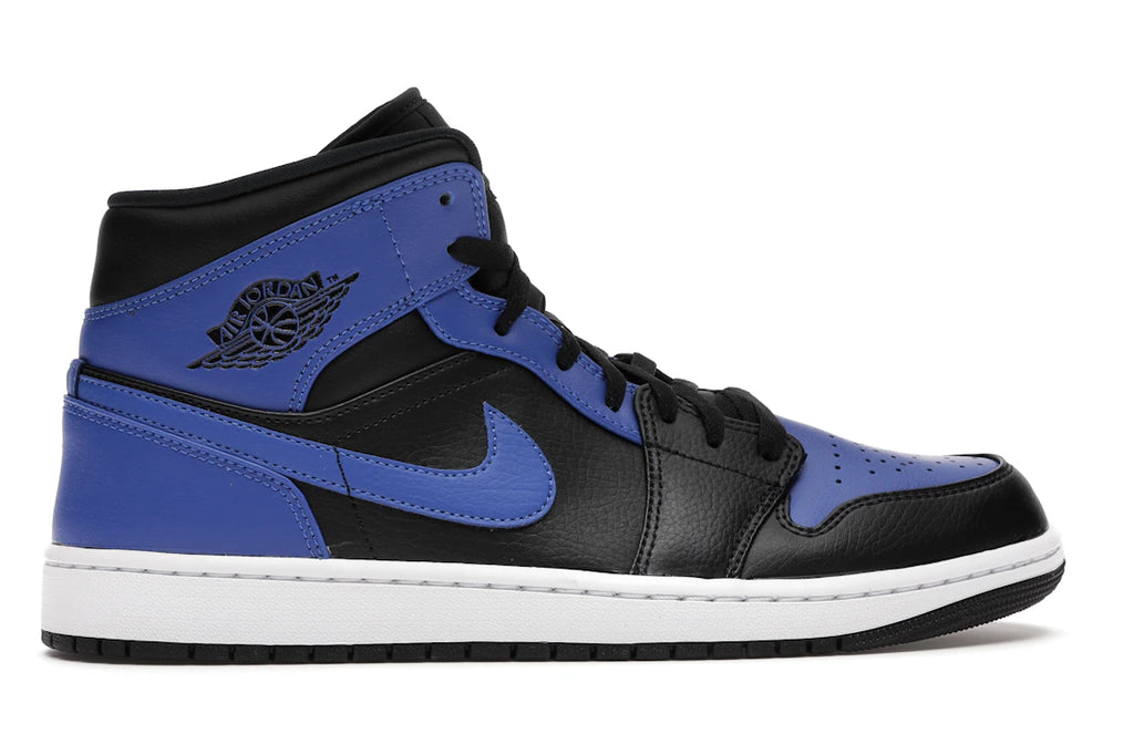 Jordan 1 Mid Hyper Royal Tumbled Leather