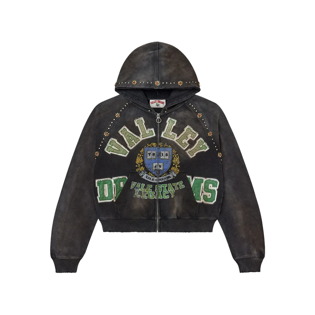 Vale Forever Legacy Gem Zip Up Hoodie Black