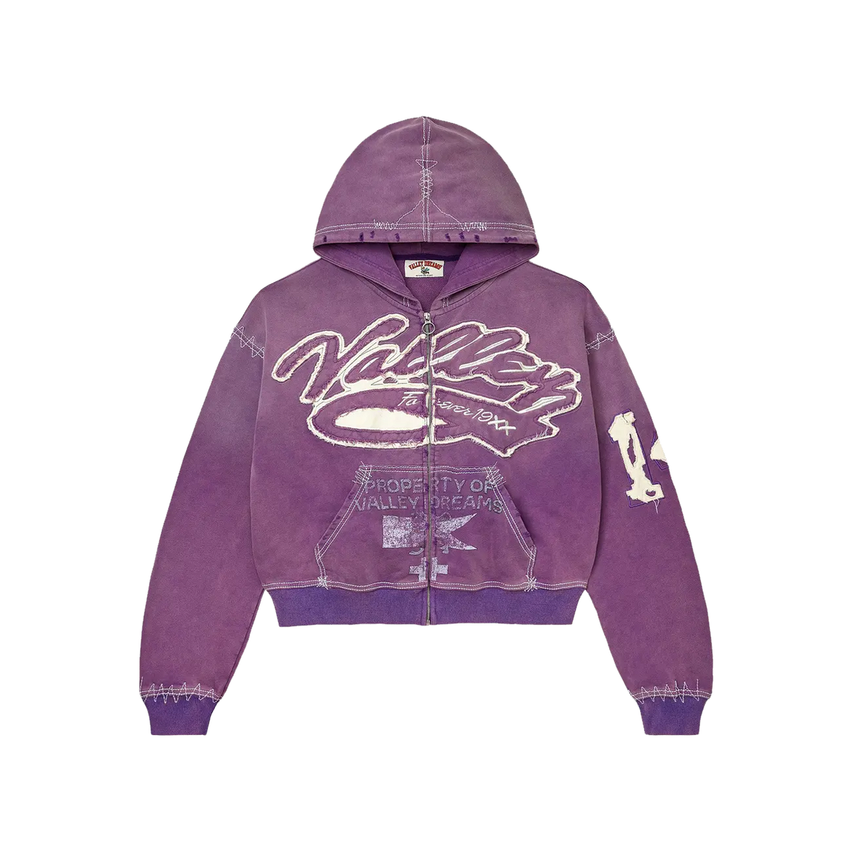 Vale Forever Religion Zip Up Hoodie Purple