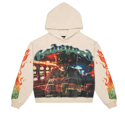 Godspeed Life's a Gamble Hoodie Bone